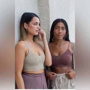 lace crop top/sports bra